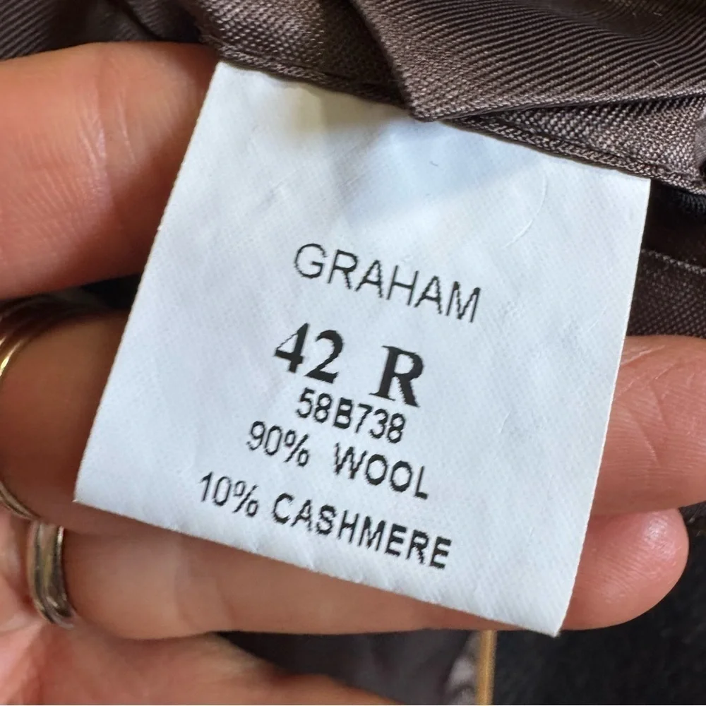 Cardinal of Canada Graham topcoat brown wool cashmere 42 / large